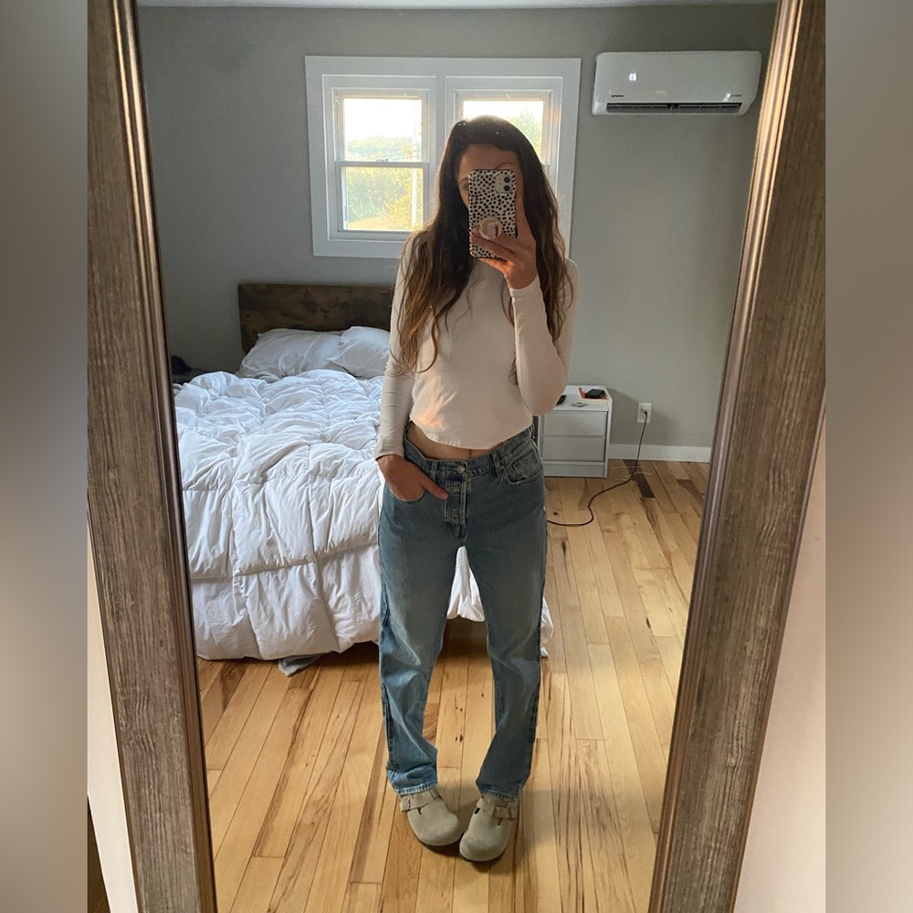 Stretch dad jeans